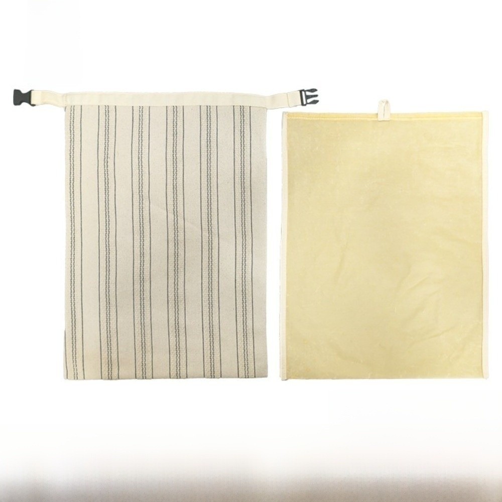 Beeswax Wrap Reusable - ถุงขนมปังเคลือบขี้ผึ้งแบบใช้ซ้ำได้ ผ้าลินินออร์แกนิกเคลือบขี้ผึ้ง ถุงห่ออาหารแบบใช้ซ้ำได้ ดีไซน์ปิดสนิท ความจุขนาดใหญ่