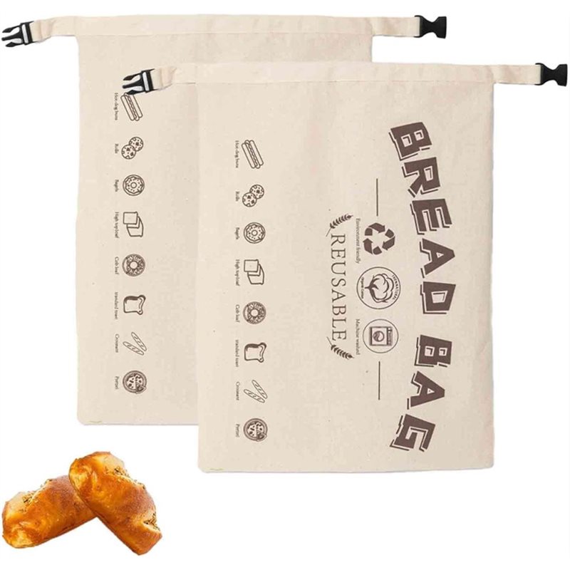 Beeswax Wrap Reusable - ถุงขนมปังขี้ผึ้งแบบใช้ซ้ำได้ 2 แพ็ค-ใช้ซ้ำได้สำหรับขนมปังโฮมเมดและขนมปังรสเปรี้ยว, ผ้าห่อเก็บอาหารผ้าฝ้ายอย่างดี