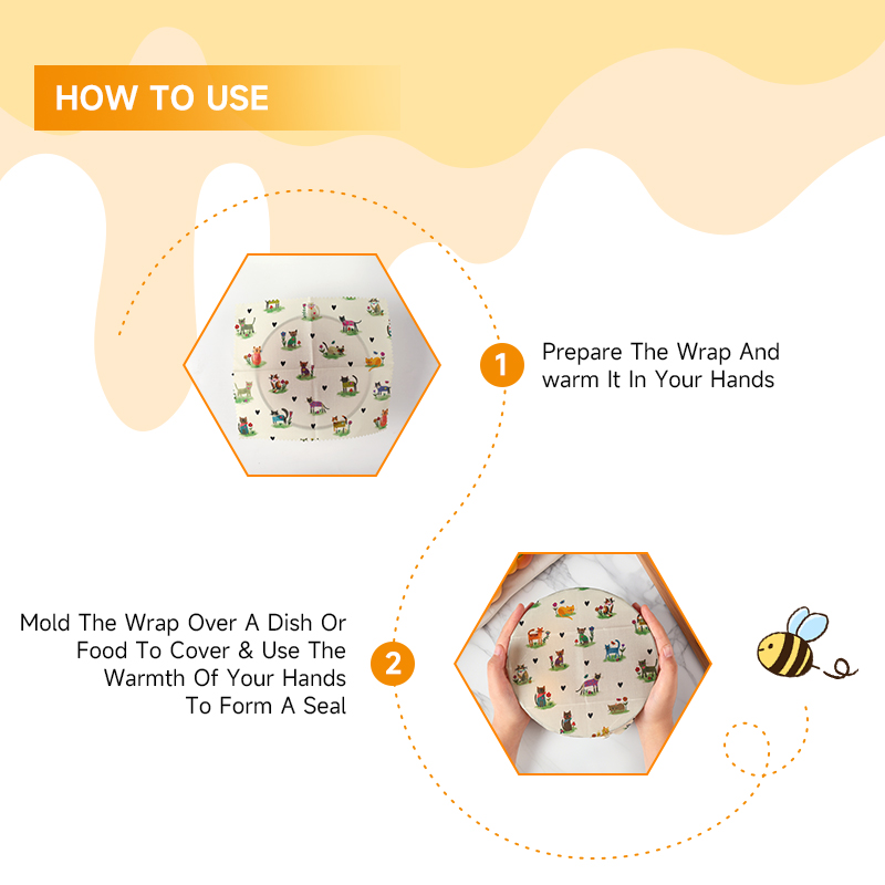 6 แพ็ค (2S. 2M, 2L) ผ้าห่ออาหา - Beeswax Wrap Reusable บทวิจารณ์และราคา
